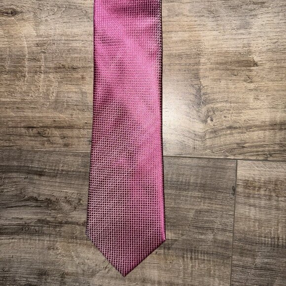 Zianetti Men's Tie Maroon/Pink Italian Silk Hand Made Neckwear - Picture 1 of 5